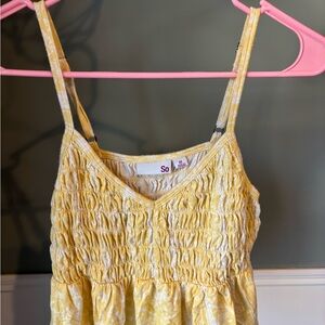 SO Sunny Yellow Cropped Tank Top